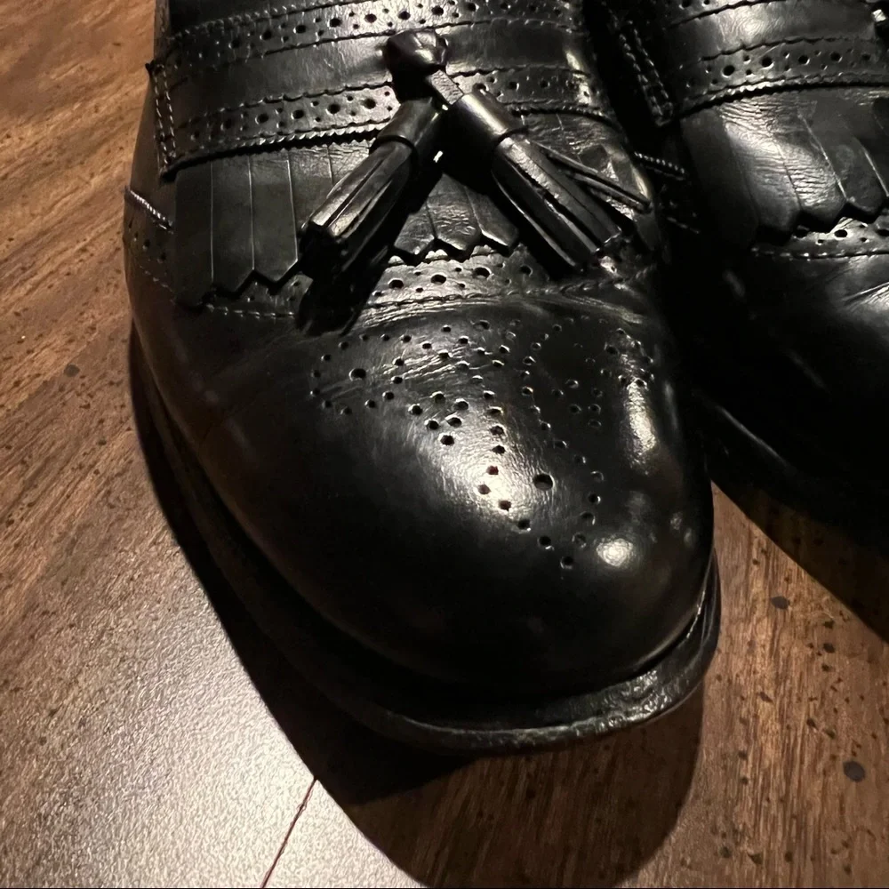 Allen Edmonds Men’s Bridgerton Tassel Loafer Kiltie Black Leather 10 - Picture 5 of 14